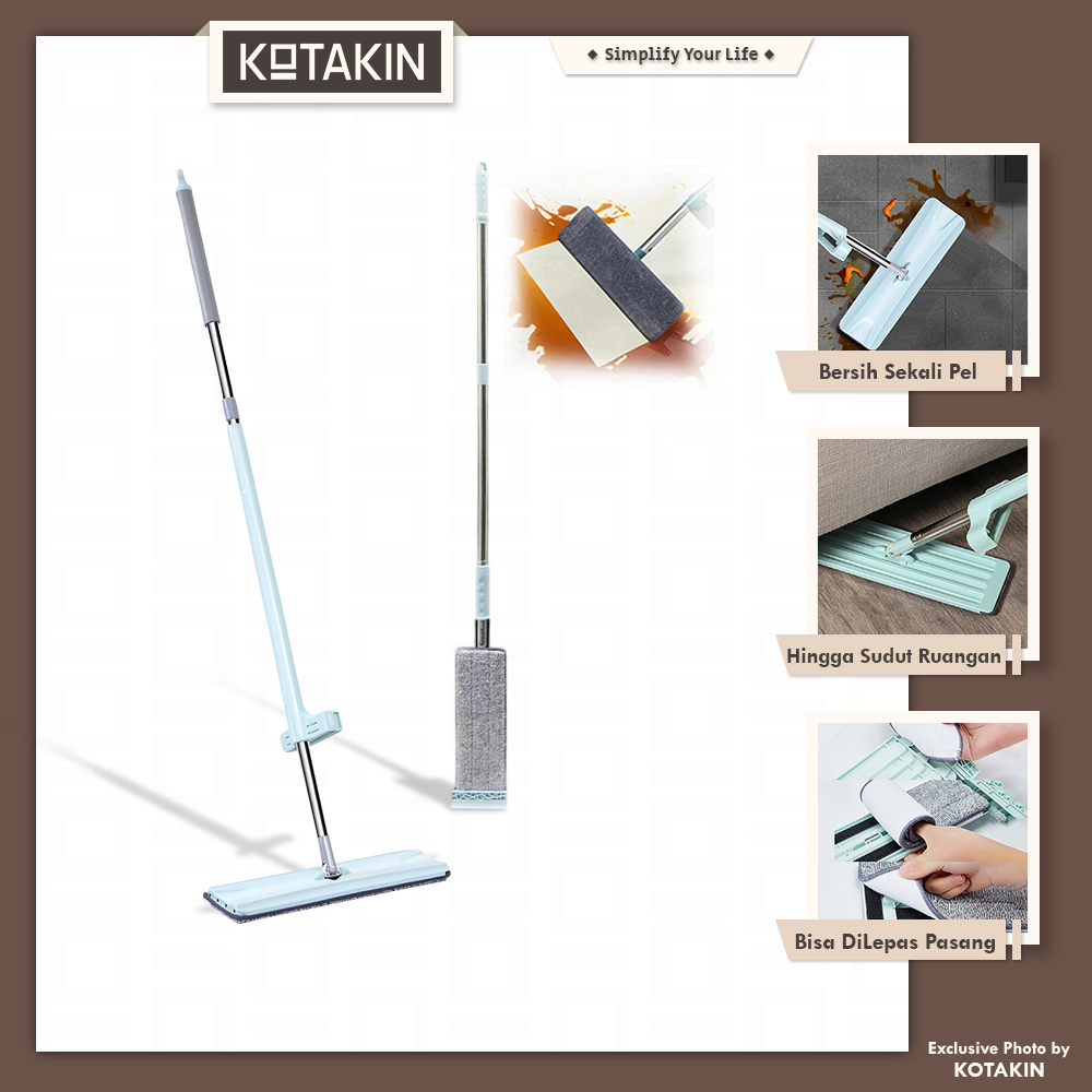 Alat Pel Lantai Ultra Mop Tarik Peras Handsfree